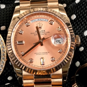 Rolex Day-date Champagne Everose 36mm 128235