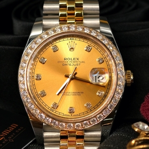 Rolex Date-just Gold Dial 41mm 126333