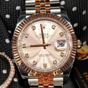 Rolex Date-just Everose Pink Champagne Gold 41mm 126331