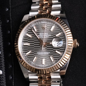 Rolex Date-just Fluted Motif Gray 41mm 126331